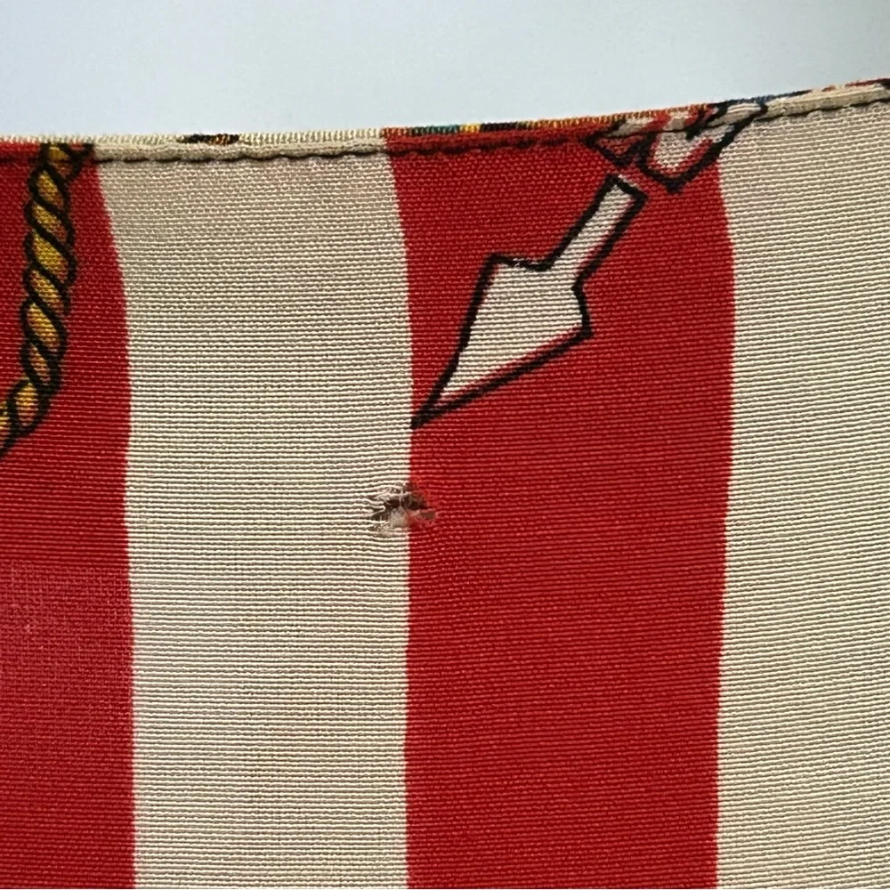 Carole Little Black Multicolor Blouse Nautical Vintage Dolman Sleeves Sz 12 - Picture 8 of 10